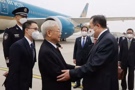 阮富仲总书记抵达北京 开始对中国进行正式访问