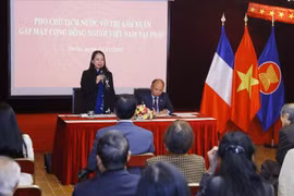 越南国家副主席武氏映春与旅法越南人代表举行见面会