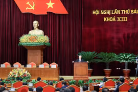 越共十三届六中全会通报