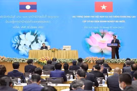 越南政府总理和老挝政府总理会见两国企业领导代表