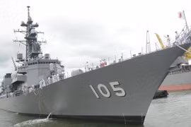 日本海上自卫队远程训练舰编队访问岘港