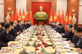 组图：越共中央总书记阮富仲为中共中央总书记、国家主席习近平举行最高规格的欢迎仪式