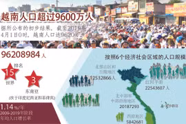 图表新闻：越南人口达9620万 世界排名第15位