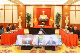 越共中央总书记同柬埔寨人民党主席举行高层视频通话