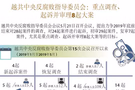 图表新闻：越共中央反腐败指导委员会重点调查、起诉并审理8起大案