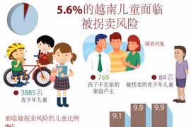 图表新闻：5.6%的越南儿童面临 被拐卖风险