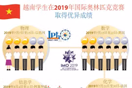 图表新闻：越南学生在2019年国际奥林匹克竞赛取得优异成绩