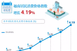 图表新闻：越南居民消费价格指数增长 4.19%