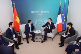 越南政府范明政会见法国总统马克龙