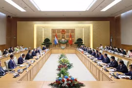 越南政府总理范明政与卢森堡大公国首相格扎维埃·贝泰尔举行会谈