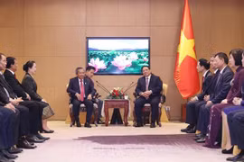 越南政府总理范明政会见老越友好协会主席