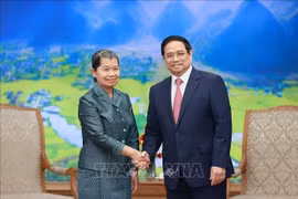 越南政府总理范明政会见柬埔寨副首相梅森安