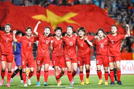 参加2023年女子世界杯总决赛的越南女足出征仪式在河内举行