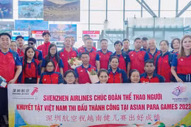 越南残疾人体育代表团启程赴中国参加杭州第4届亚残运会