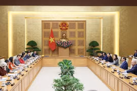 越南政府总理范明政会见联合国常驻越南协调员及部分联合国驻越代表机构首席代表