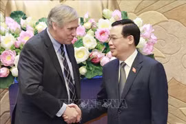 越南国会主席王廷惠会见美国国会议员代表团