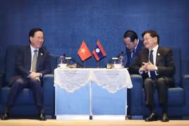 越南国家主席武文赏会见老挝国家主席通伦·西苏里