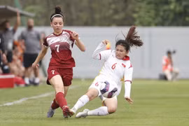 越南U17女足队在2024年女足亚洲杯预选赛第一轮以5:0大胜巴勒斯坦U17女足队