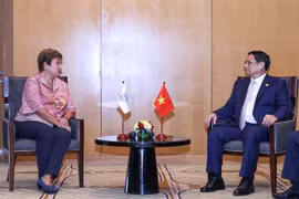 范明政总理会见国际货币基金组织总裁克里斯塔利娜·格奥尔基耶娃