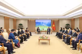 越南政府总理范明政会见老挝建国阵线中央委员会主席