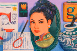 谷歌推崇越南第一位女主编孀月英