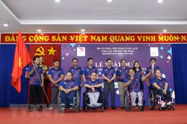 越南残疾人体育代表团出征第12届东南亚残疾人运动会