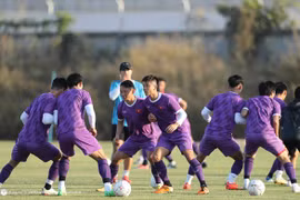 2022年三菱电机杯：越南国足队积分赛最后一场比赛决胜缅甸国足队