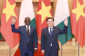 越南国会主席王廷惠同科特迪瓦国民议会议长比克多戈举行会谈