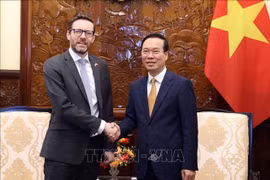 越南国家主席武文赏会见英国驻越大使伊恩·弗鲁