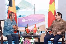 第42届东盟峰会：范明政总理会见东帝汶总理塔乌尔·马坦