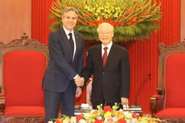 越共中央总书记阮富仲会见美国国务卿安东尼·布林肯