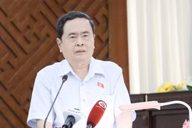 越南国会常务副主席陈青敏在越南第十五届国会第五次会议结束后在后江省开展选民接待活动