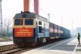 中国河北迎来首趟来自越南的班列