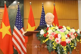 越共中央总书记阮富仲在与美国总统小约瑟夫·罗宾内特·拜登会谈后举行联合记者会上的讲话（译本）