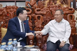 国会主席王廷惠与老挝前高层领导人举行会晤