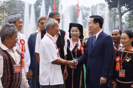 国家主席武文赏会见少数民族乡贤代表