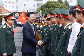 越南国家主席武文赏在第五军区调研