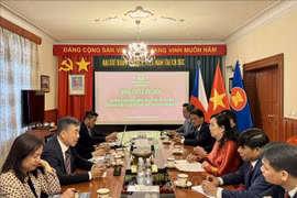 河南省工作代表团与越南驻捷克大使馆举行工作座谈。图自越通社