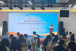 “促进进出口——中小型企业如何突破重围？”研讨会场景。图自Vietnam+ 