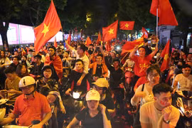 AFF Suzuki Cup 2018：越南球迷庆祝国足完胜菲律宾球队（组图）