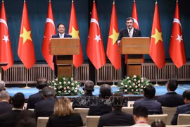 越南政府总理范明政与土耳其副总统耶尔马兹举行会谈