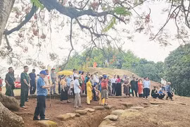 游客们参观奠边省A1丘遗址。图自《西贡解放日报》