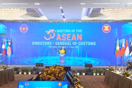越南海关总署署长阮文谨在会议开幕式上致辞。图自haiquanonline.com.vn