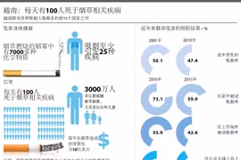 越南：每天有100人死于烟草相关疾病。