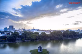 河内市还剑湖。（图片来源：越通社）