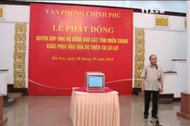 越南政府办公厅为中部灾民筹集善款