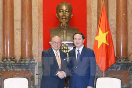 越南国家主席陈大光会见日越友好议员联盟特别顾问武部勤 