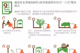 越南农业与农村发展部对9项行政审批流程实行一站式服务模式（图片来源：越通社）
