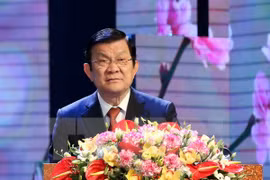 越南国家主席张晋创在活动上发表讲话。（图片来源：越通社）
