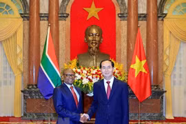 陈大光接受南非和埃及新任驻越大使递交国书